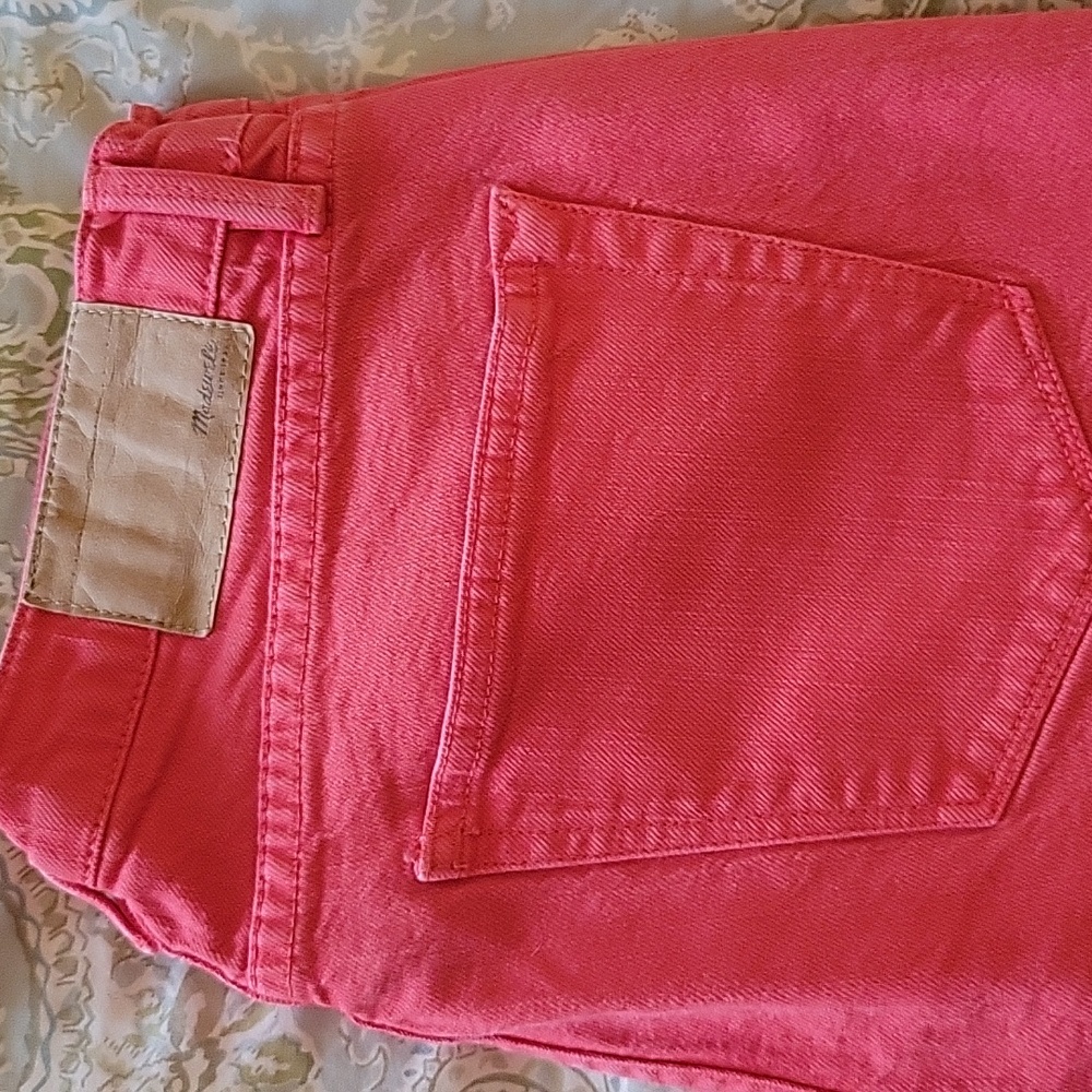 MADEWELL CORAL STRETCH SKINNY JEANS